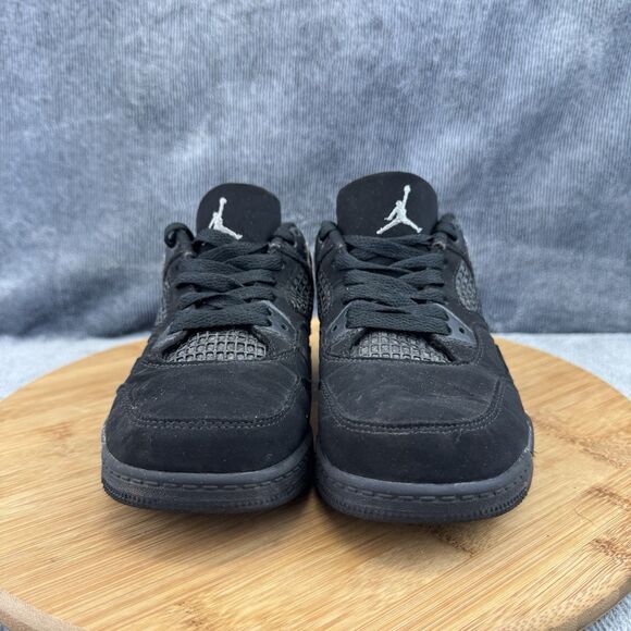 Nike Air Jordan 4 Retro Shoe Boy Size 1Y Black Cat Basketball Sneaker CU1110-010 - Picture 2 of 9
